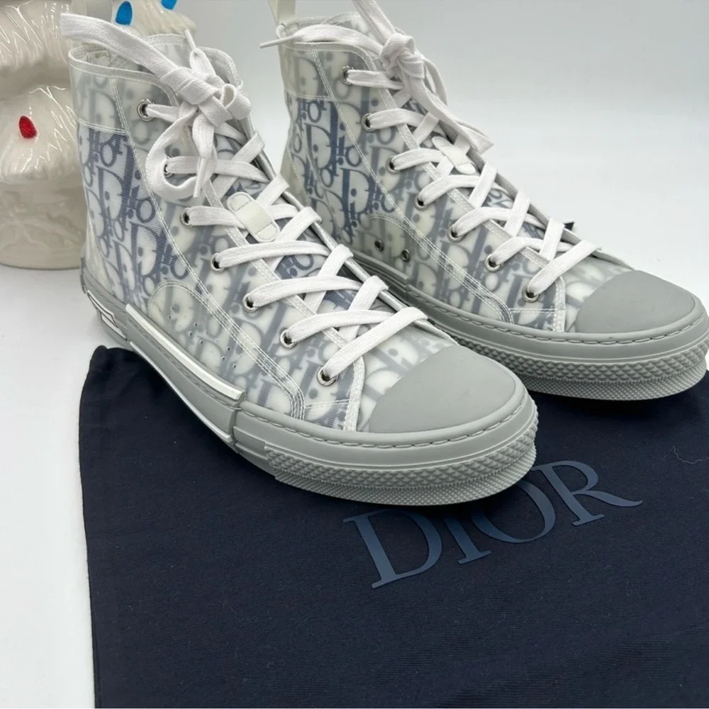Men’s Dior B 23 high top oblique sneakers size 44 made in Italy